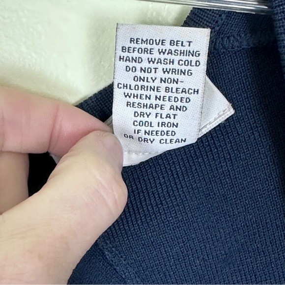 CARMEN MARC VALVO Stretch Knit Sheath Midi Sweater Dress Cutout on Back, Size S - Picture 4 of 6